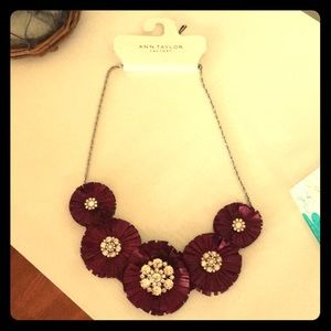 Super cute wine color Ann Taylor Necklace.